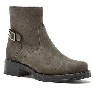 New! La Canadienne Gavan Suede Gray Bootie Waterproof Platform Size 7 M DD370